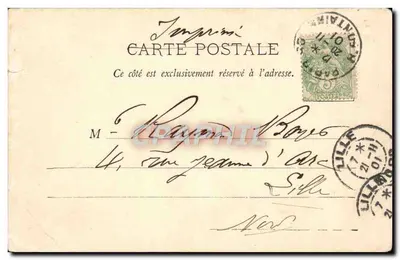 Paryż — Gare du Nord — widok wejścia głównego — wydawca Léon — Rewers
