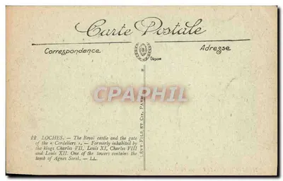 Loches — O Castelo Real e a Porta dos Cordeliers — LL. — Verso