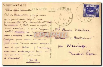 Grenoble — Rzeka Isère, forte Bastille i Rabot — Oddou, n°123 — Rewers