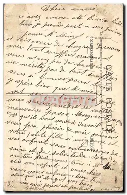 アンティーク絵葉書 オーヴェルニュ チャテルヌー レ・ラ・シウールの峡谷 — 裏面