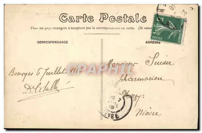 Bourges — Katedra, widok z Nowych Galerii — Nowe Galerie — Rewers