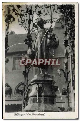 Göttingen, Das Gänselesel — estátua da fonte — editada por Trinks & Co., Leipzig, n° 86