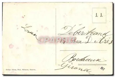 Chamonix - Aiguille du Dru e ferrovia do Montenvers — J.J. 8849 — Verso