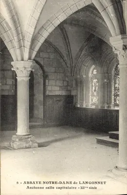 Abadia Notre-Dame de Langonnet — Sala capitular antiga — Século XII