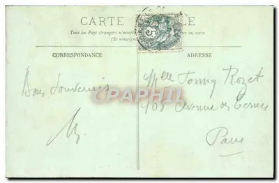 Compiègne — Zamek — Pokój spania Napoleona I — LL. n°28 — Rewers