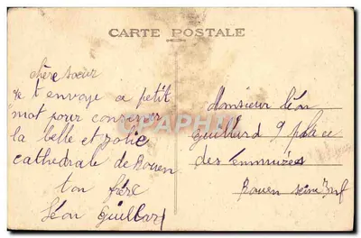 Rouen — Katedra — Fotografia Déchamps — Rewers