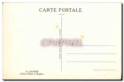 Lourdes — Calvaire e Basílica — Edição Calvaire Breton e Basílica — Verso