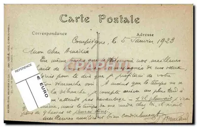 Sypialnia Marie-Antoinetty — Pałac w Compiègne — ND Hot. nr 9 — Rewers