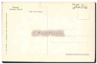 Sala Kolegiacka — Palazzo Ducale, Wenecja — Wyd. A. Bräsigghelli, Udine — Rewers