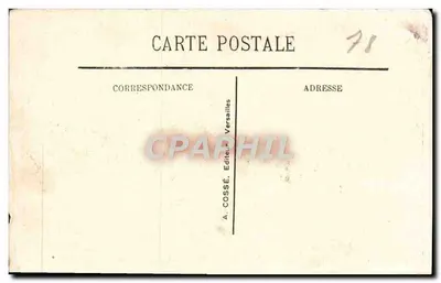Versailles - Facha do Castelo — A. COSSE, Editor Versailles — Verso