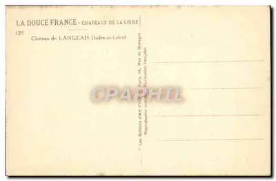 Castelo de Langeais — Indre-et-Loire — Éditions d'Art Yvon, Paris — Verso