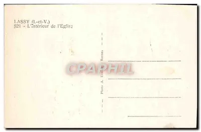 Lassy (Ille-et-Vilaine) — Interior da igreja — Foto A. Dondin, Rennes — Verso