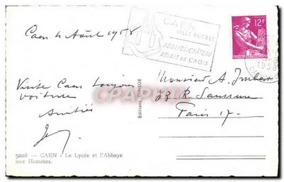 Caen — Het Lyceum en de Abbezie van de Mannelijke Orde — Uitgaven Ennége — Achterkant