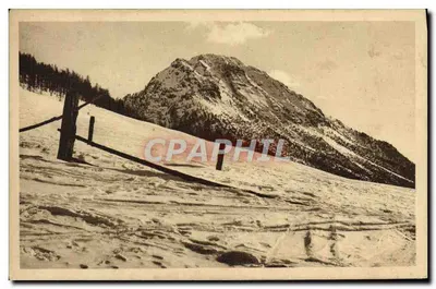 Os Campos de Esqui e o Monte Janus — Montgenèvre (1.860 m.) — Foto Wax, Grand-Briançon
