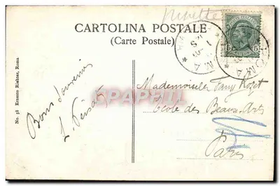 Roma — Estátua em Bronze da Loba do Campidoglio (Museu Capitolino) — Ernesto Riehter, n°58 — Verso