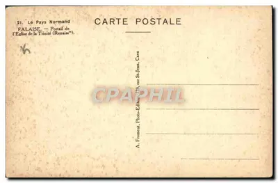 Falaise — Portal da Igreja da Trindade (Renascimento) — A. Froment, Caen — Verso