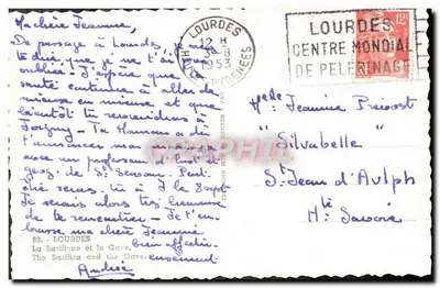 A Basílica e o Gave — Lourdes — Edições Mid Pyrénées, n°89 — Verso
