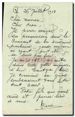 Chantilly — Facciata del Castello — T. M. K. — Verso