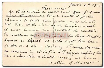 Dieppe — Widok na skały — n°376 — Rewers