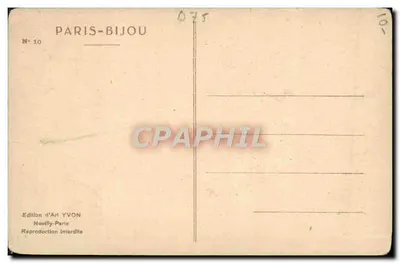 Os Pontes de Paris visto de cima — vista do campanário de Saint-Gervais — Edição de Arte YVON, N° 10 — Verso