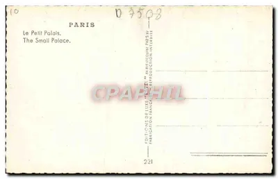 O Petit Palais — Paris — Estel — Verso