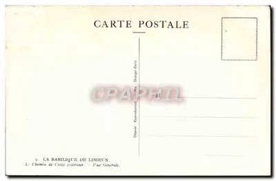 A Basílica de Lisieux — O Caminho da Cruz externo — Vista Geral — Drager-Paris — Verso