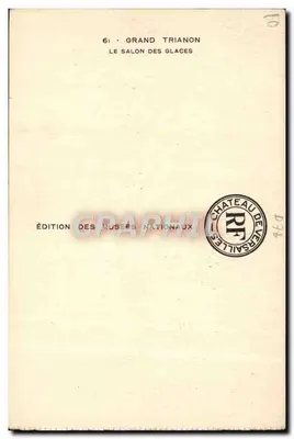 Grande Trianon — Salone dei Specchi — Edizione dei Musei Nazionali — Verso