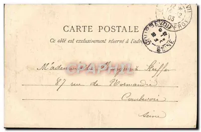 Paris — Comptoir Nacional das Habitações de Paris — J. D. et Cie Paris — Verso