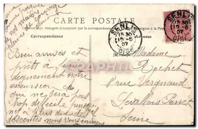 Senlis (Oise) - Duży portal katedry — E. P., Paryż, nr 38 — Rewers
