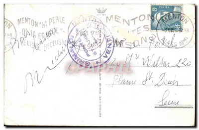 Grimaldi-Ventimiglia — Frontière italienne — Panorama — Éditions Menton — Rewers