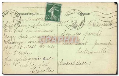 La GRANGE-aux-CERCLES (S.-et-O.) — Zamek VILLEBOUZIN, blisko Monthlery — La Roseraie — Wyd. Perrot, Nowości — Rewers