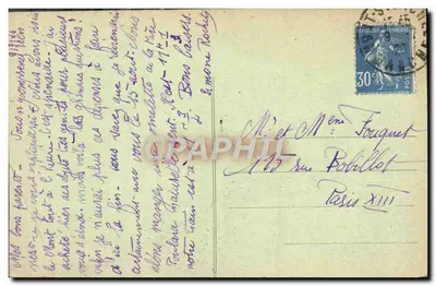 Mont-Saint-Michel — Grote getijde tijdens een dag van storm — J.P. - 448 — Speciale editie in de Abdij — Achterkant