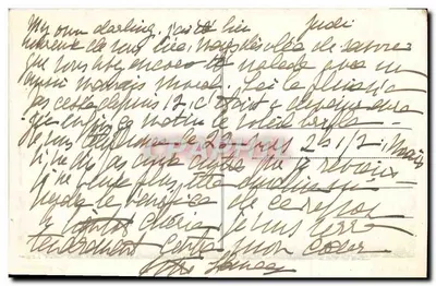 Tarjeta postal antigua Cannes Vista General — Reverso