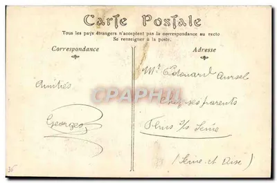 Dreux — Hotel de Ville, detalhes de Arquitetura — ND Phot — Verso