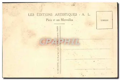 Paris - Câmara dos Deputados — Les Éditions Artistiques - A. L. — Verso