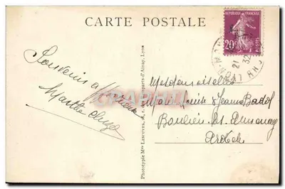 Lyon - Praça e catedral de São João - M.F. 69 — Verso