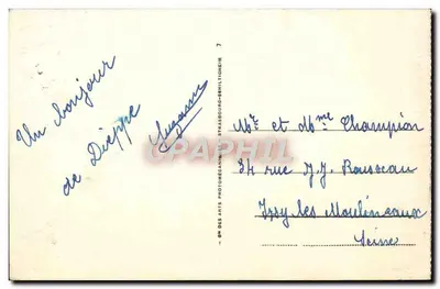 Dieppe — Zamek i figura Vauquelína — LL 333 — Rewers