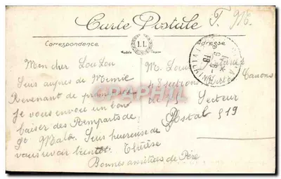 Dinard — Efekt zapadania się w Malouine — LL. — Rewers