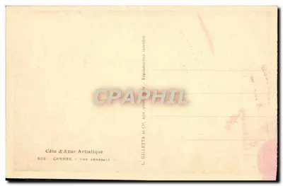 Cannes — Widok ogólny — L. Gilletta & Cie, wydawca — Rewers