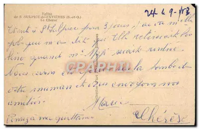 Kościół Świętego Sulpicjusza w Favières (S.-et-O.) — Chór — Wydawca Ramea — Rewers