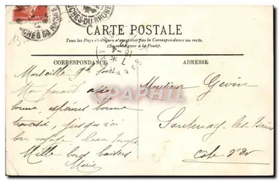 Marseille — Het Kasteel van Longchamp — LL. — Achterkant