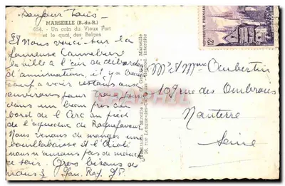 Marsiglia — Porto Vecchio — Mireille — Verso