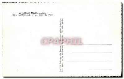 Marsiglia — Un angolo del porto — Société des Éditions de la Libération — Verso