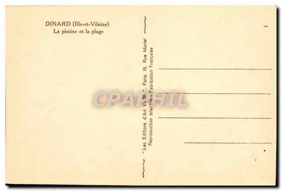 Dinard (Ille-et-Vilaine) — Basen i plaża — Les Éditions d'Art Yvon, Paris — Rewers
