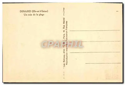 Dinard (Ille-et-Vilaine) — Un coin de la plage — Les Éditions d'Art Yvon, Paris — Rewers