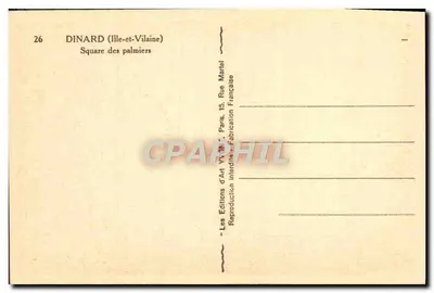 Dinard (Ille-et-Vilaine) — Plac palmierny — Les Editions d'Art Interdiale — Rewers