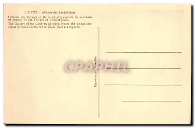 Lisieux - Abp. Benedyktynów - Oratorium Dzieci Marii — Rewers