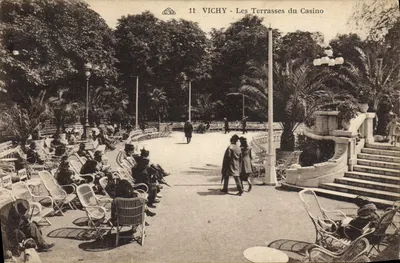 Vichy - As Terras do Casino — editor Bilhete postal antigo