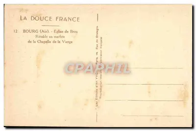 Bourg (Ain) — Igreja de Brou — Rétable em mármore da Capela da Virgem — Verso