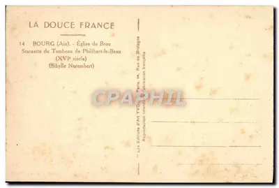 Estátua de Sibylle Nurembert — Igreja de Brou (Ain) — Editor Yvvoij — Verso